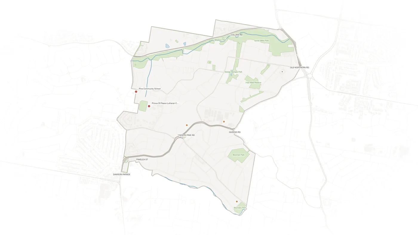 Everton Hills urban fabric map