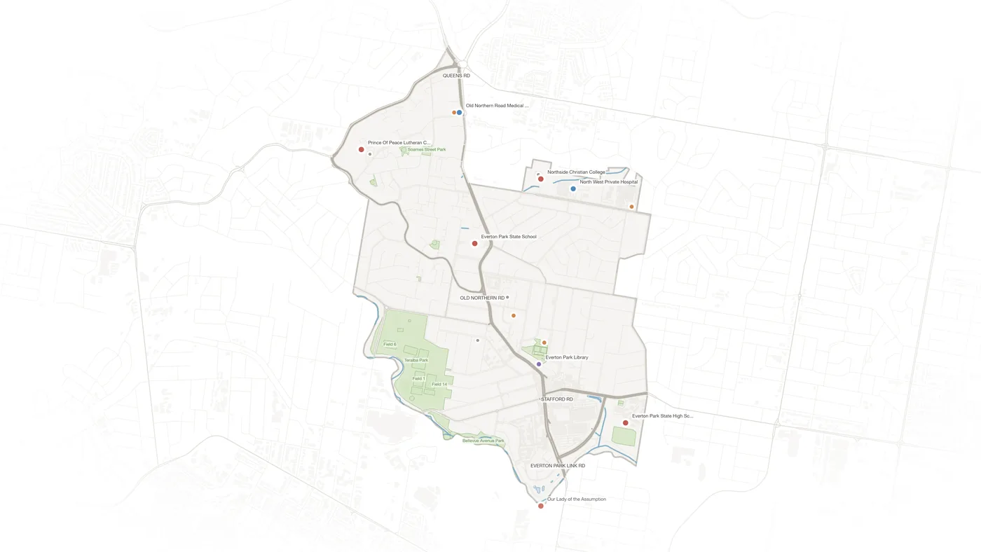 Everton Park urban fabric map
