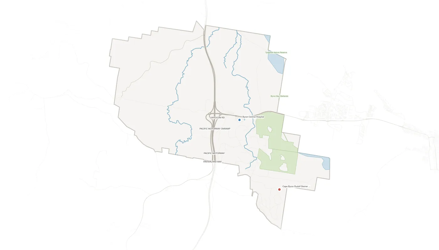 Ewingsdale urban fabric map