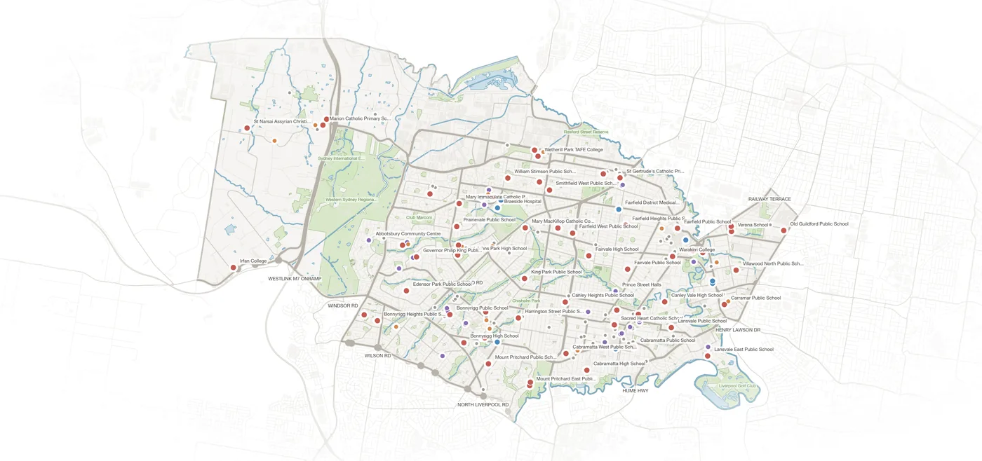 Fairfield urban fabric map
