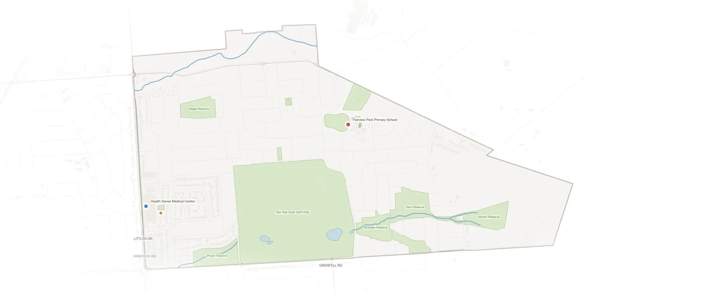 Fairview Park urban fabric map