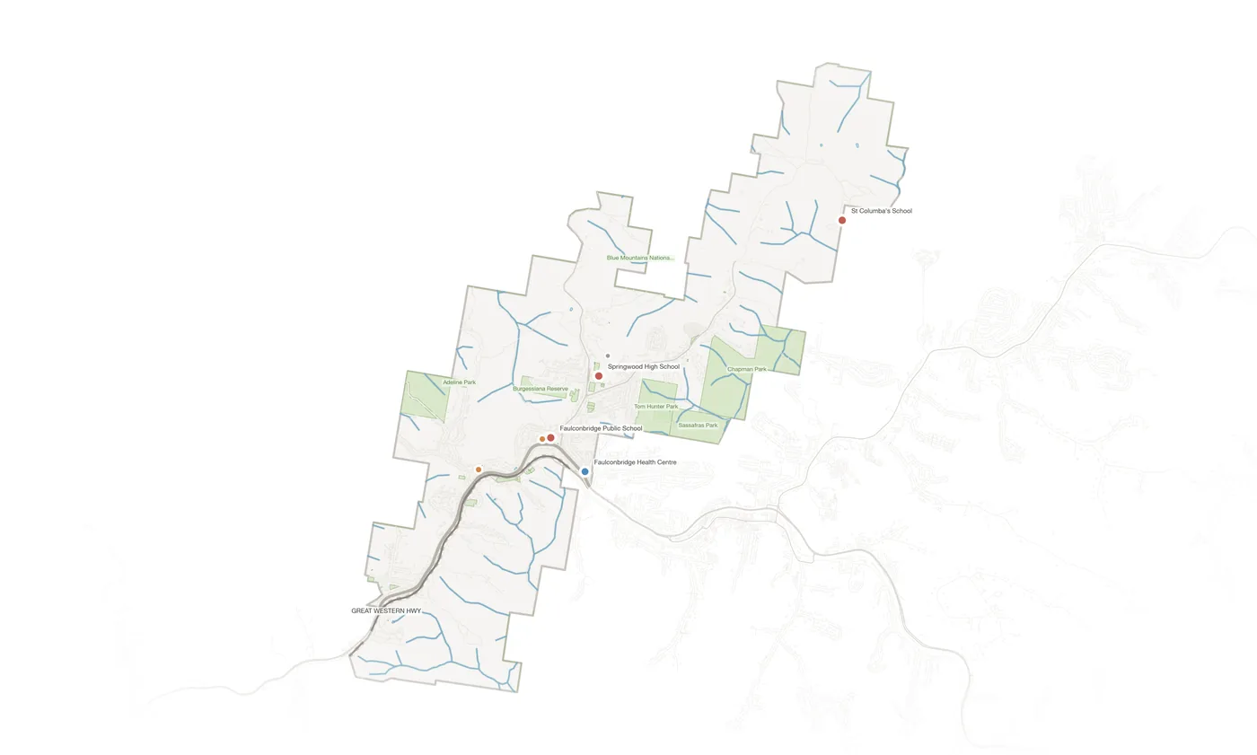 Faulconbridge urban fabric map
