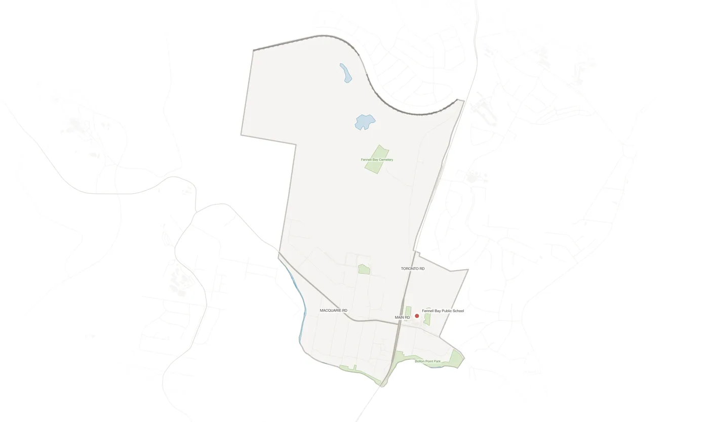 Fennell Bay urban fabric map