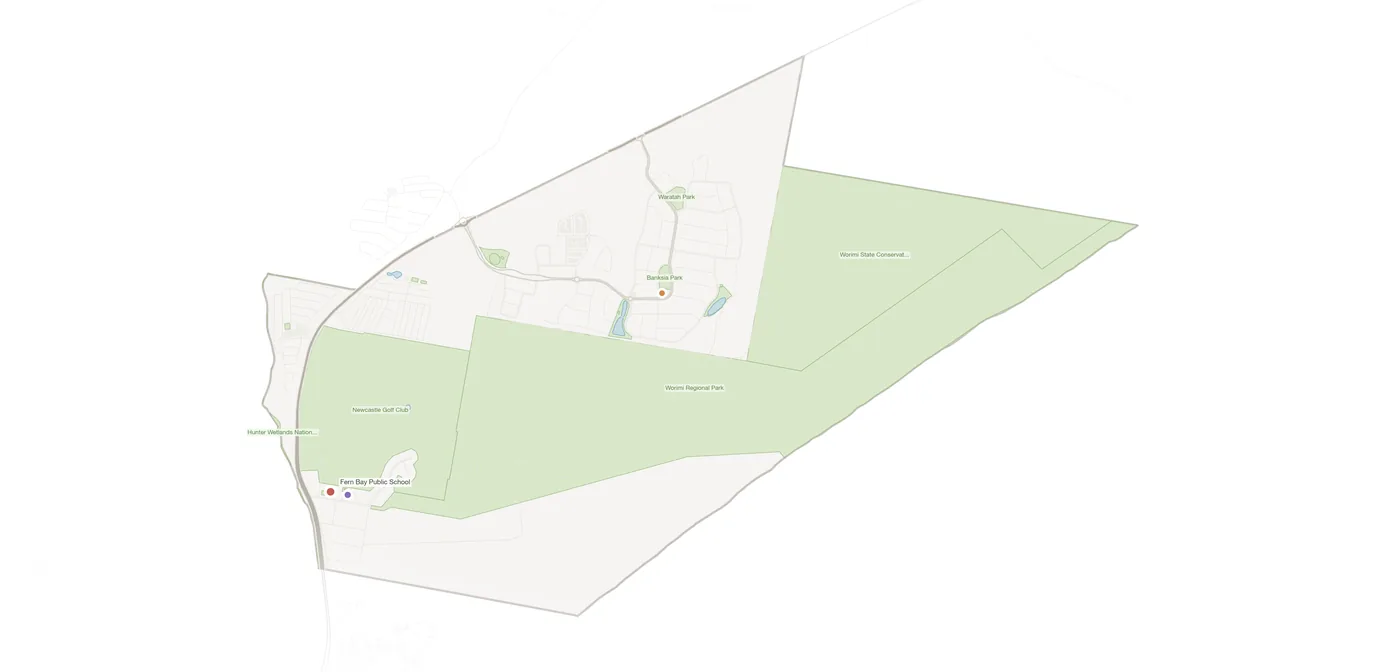 Fern Bay urban fabric map