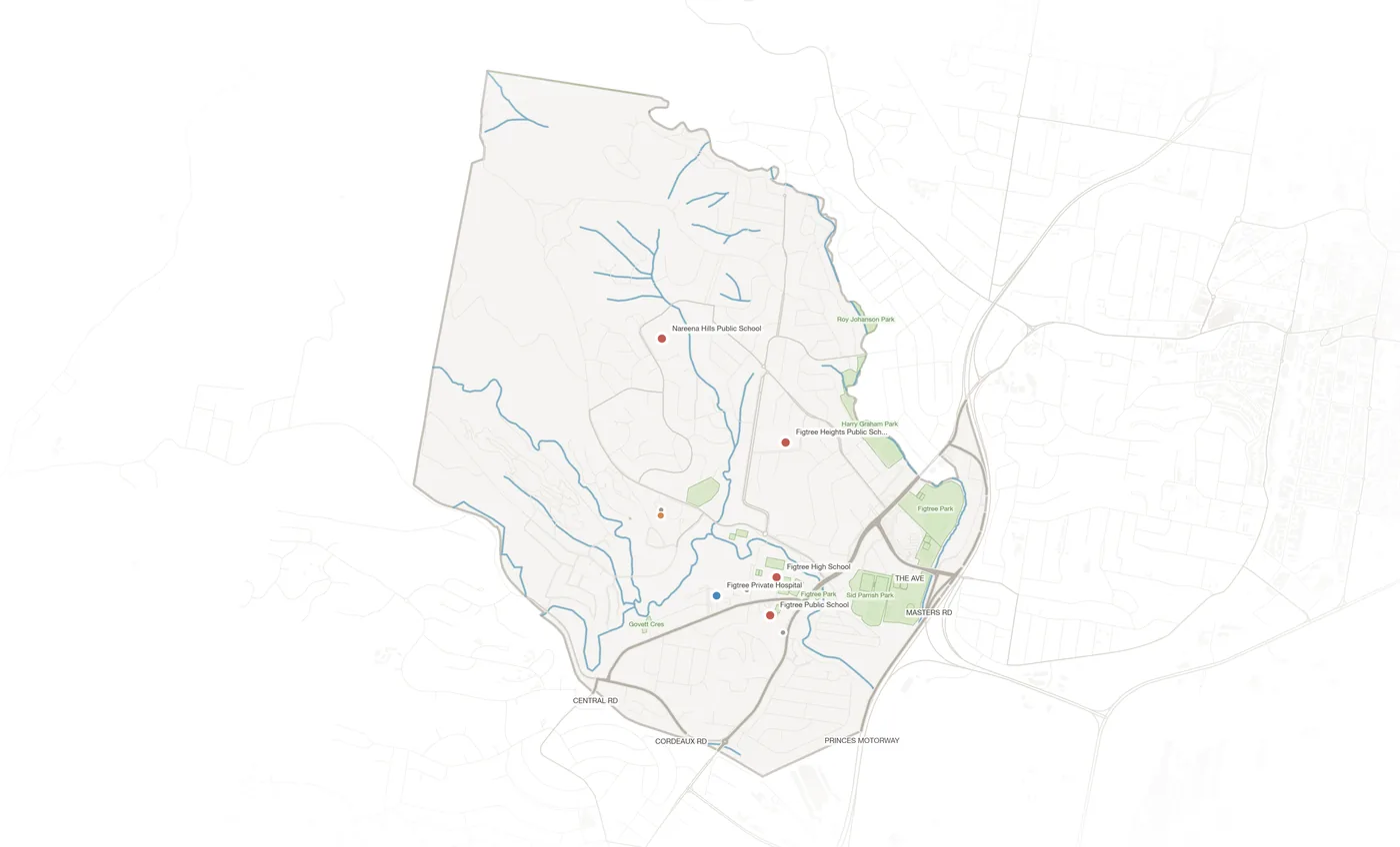 Figtree urban fabric map