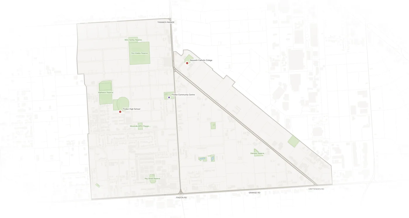 Findon urban fabric map