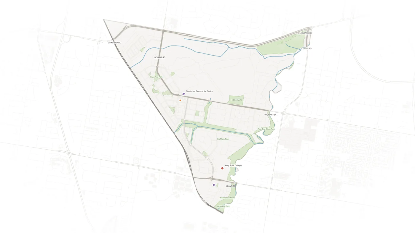 Fitzgibbon urban fabric map