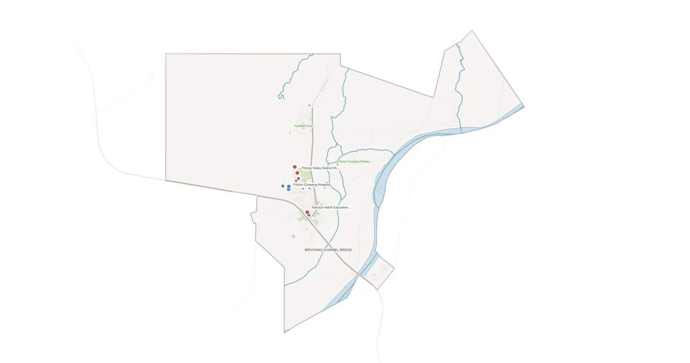 Fitzroy Crossing urban fabric map