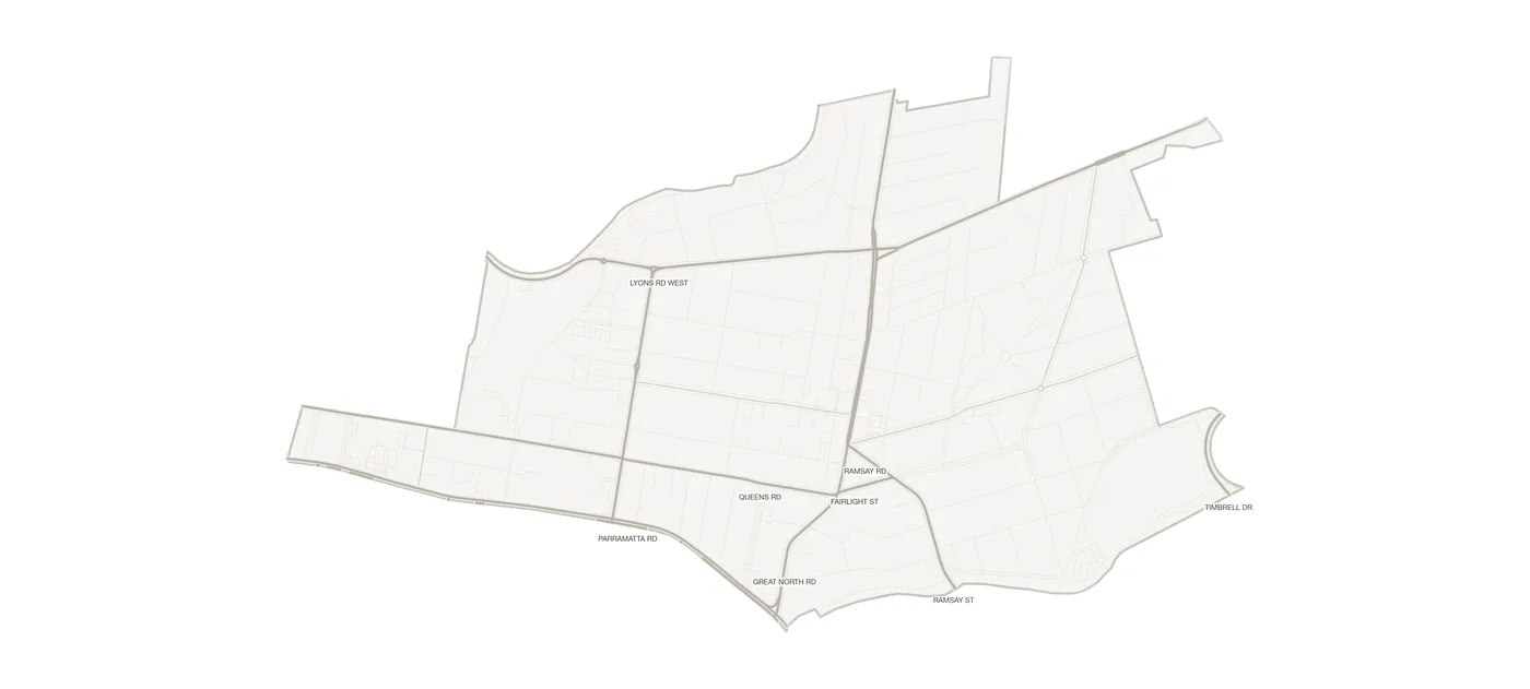 Five Dock urban fabric map