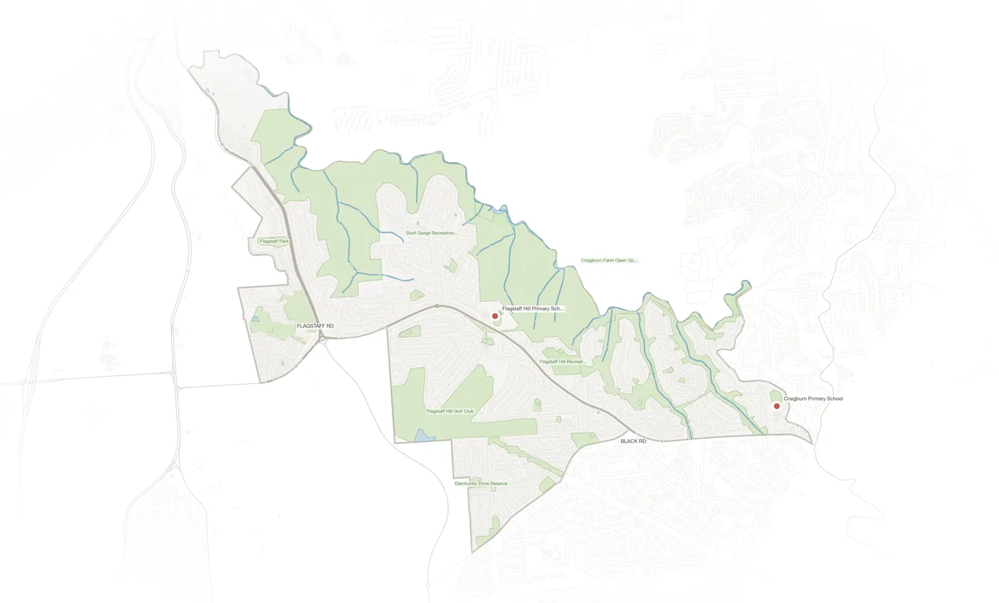 Flagstaff Hill urban fabric map