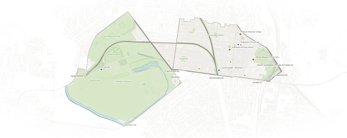 Flemington urban fabric map