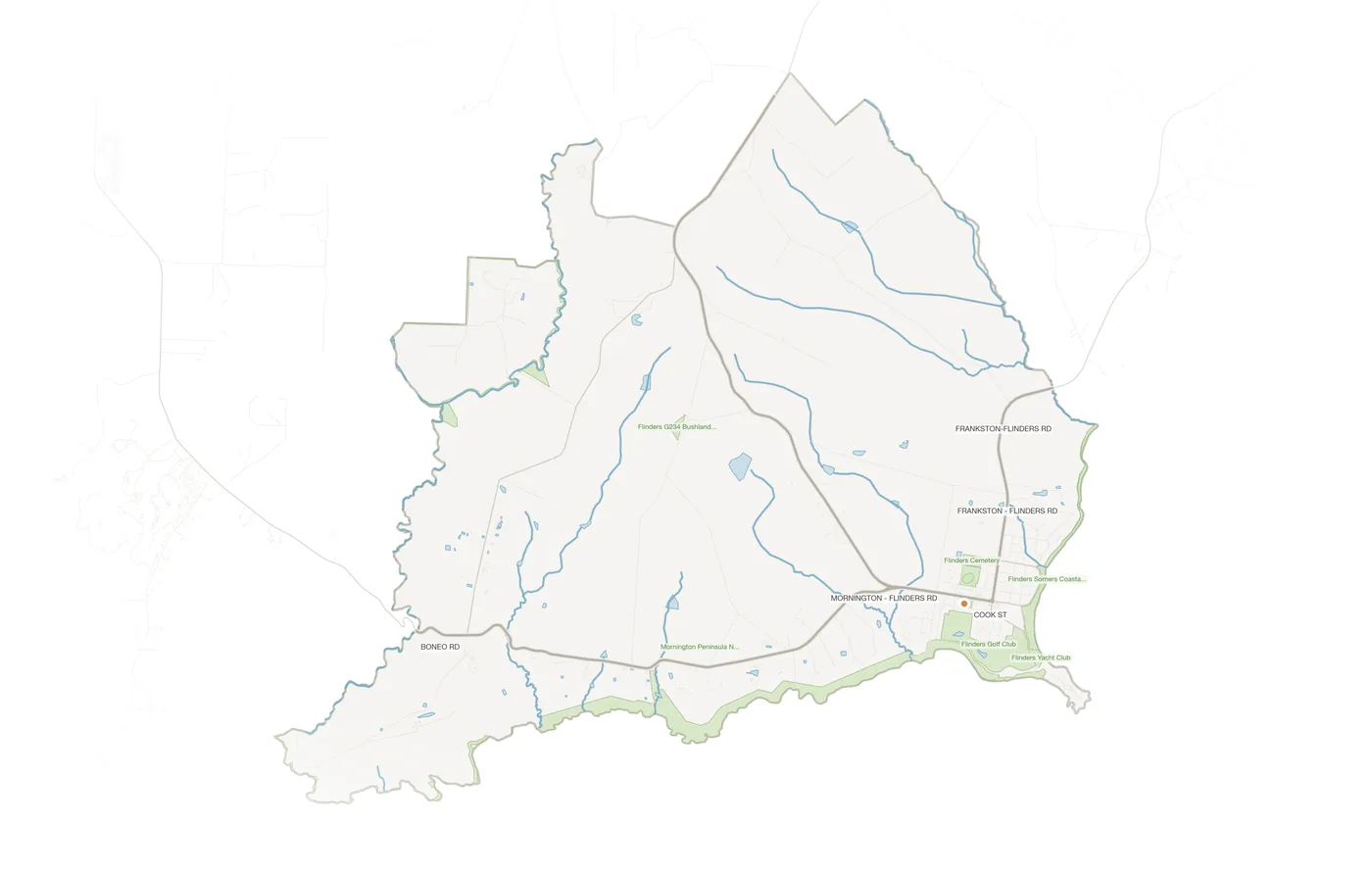 Flinders urban fabric map