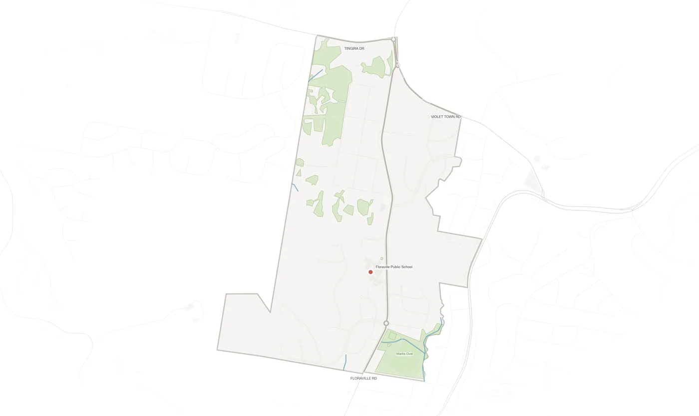 Floraville urban fabric map