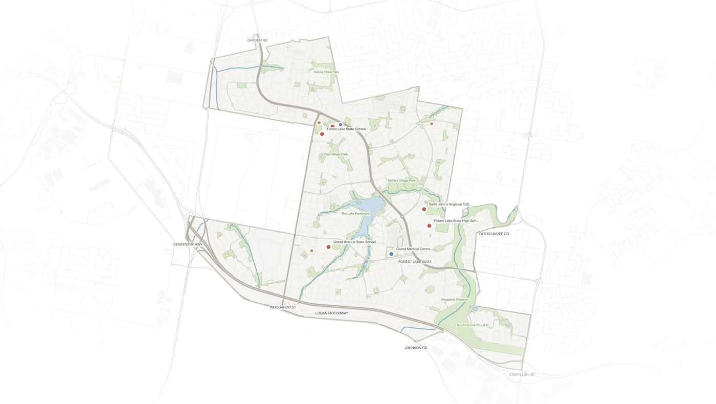 Forest Lake urban fabric map