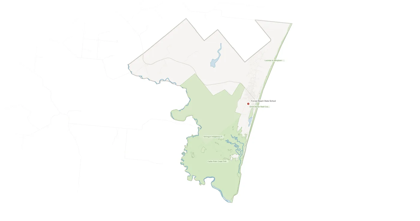 Forrest Beach urban fabric map