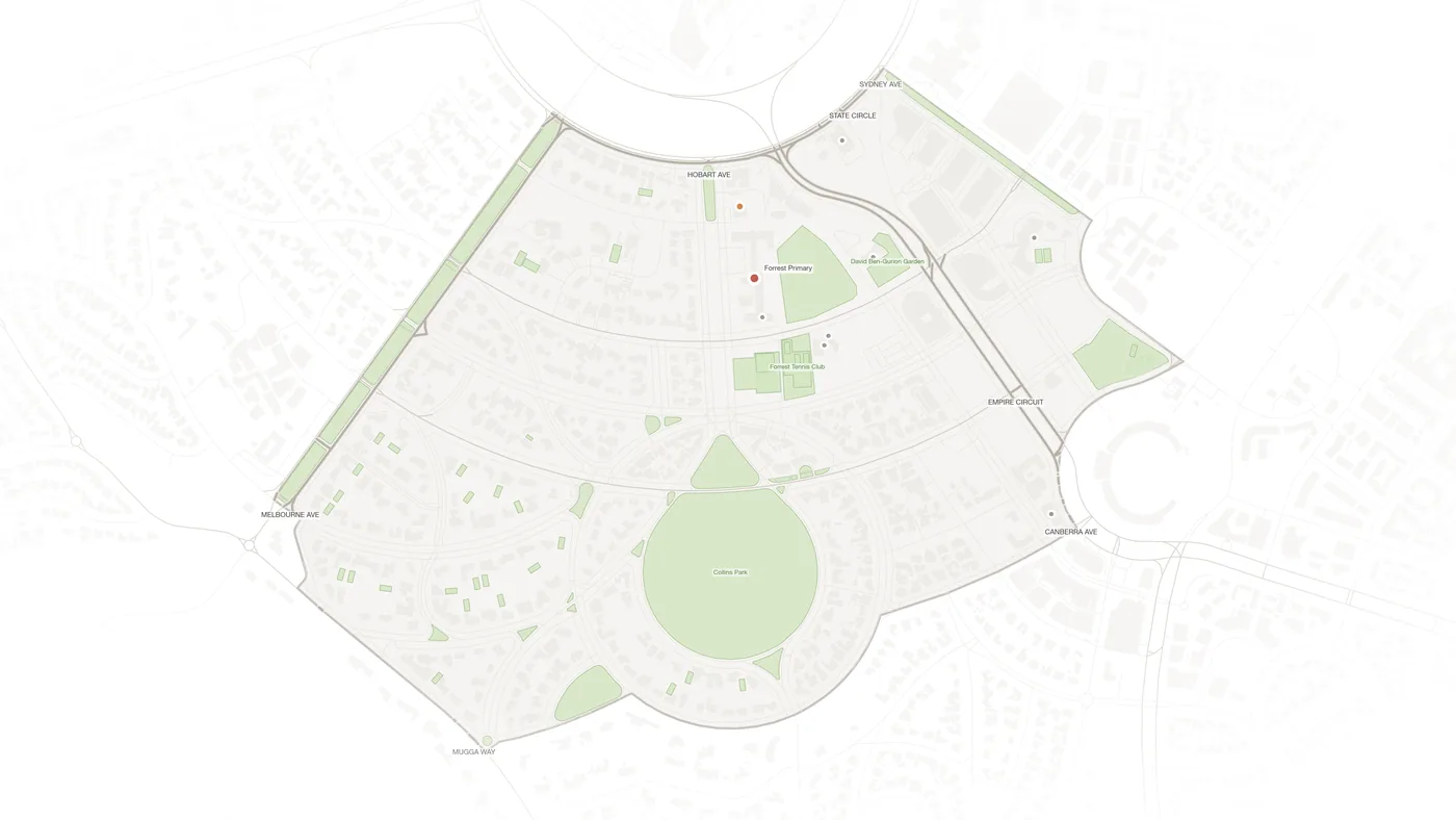 Forrest urban fabric map