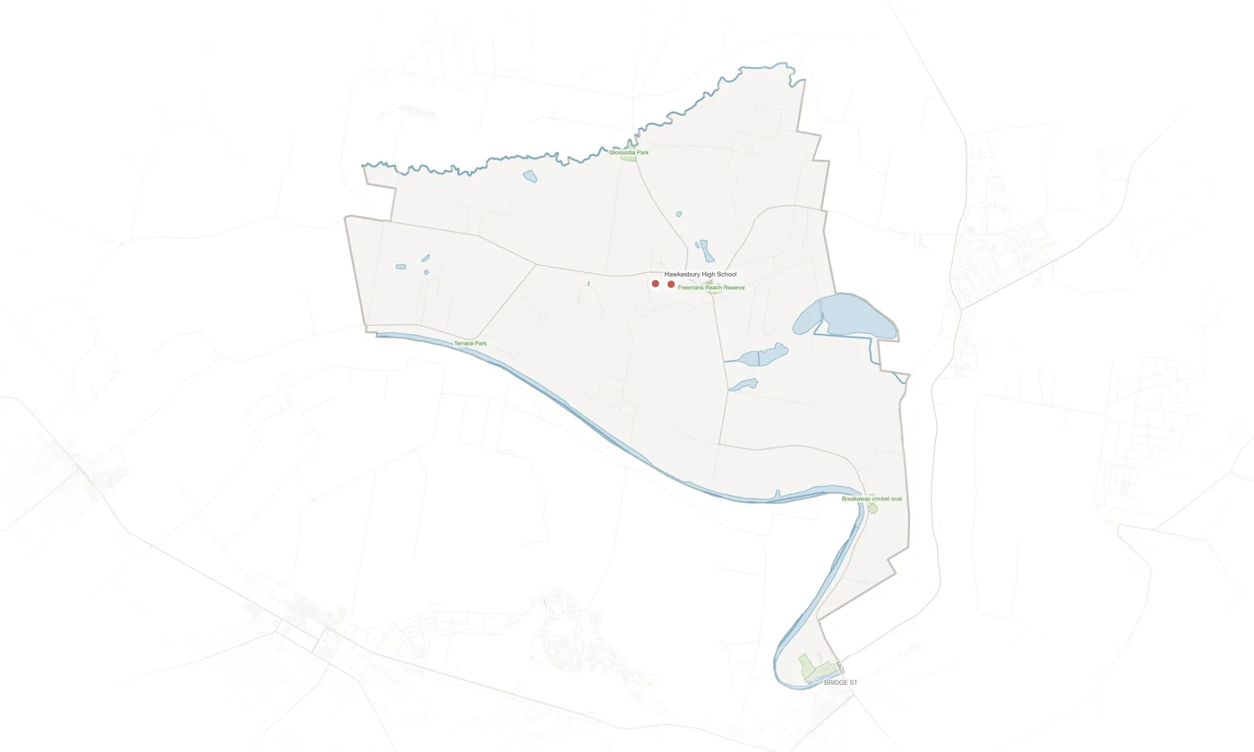 Freemans Reach urban fabric map