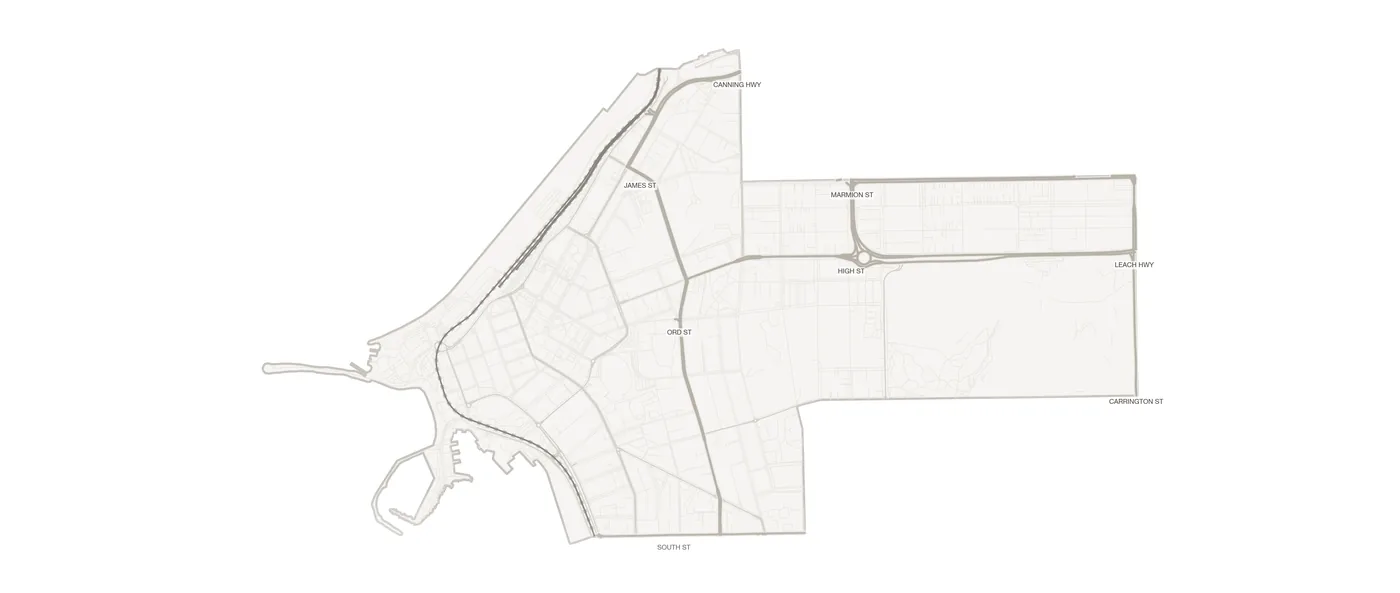 Fremantle urban fabric map