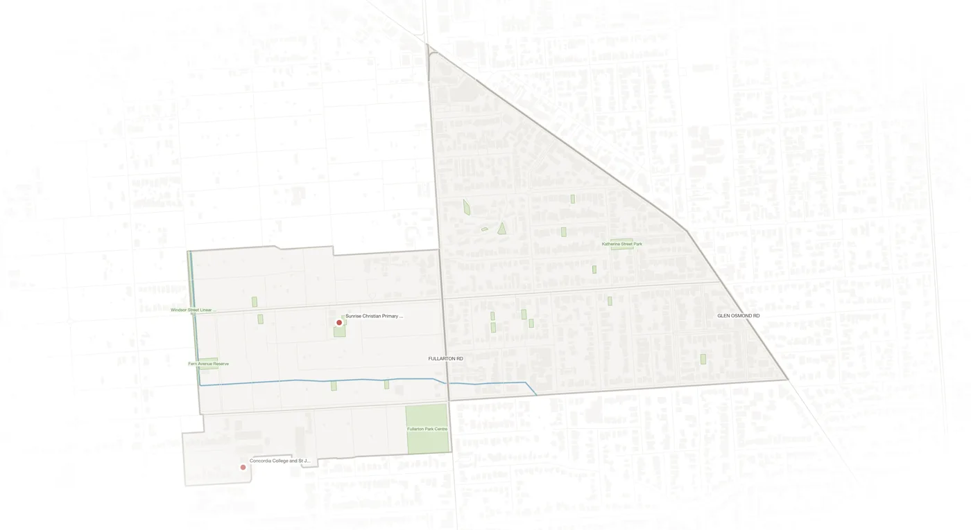 Fullarton urban fabric map