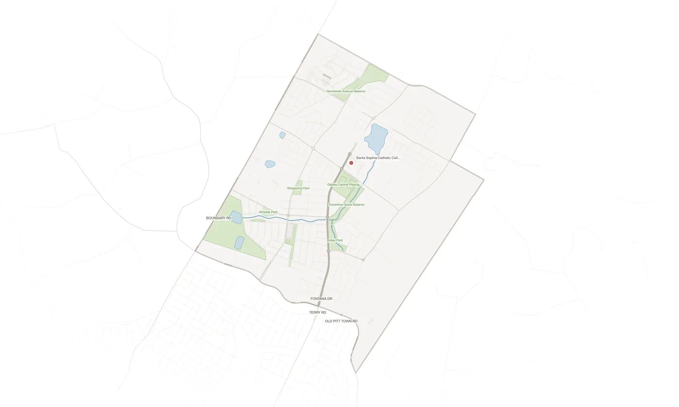 Gables urban fabric map