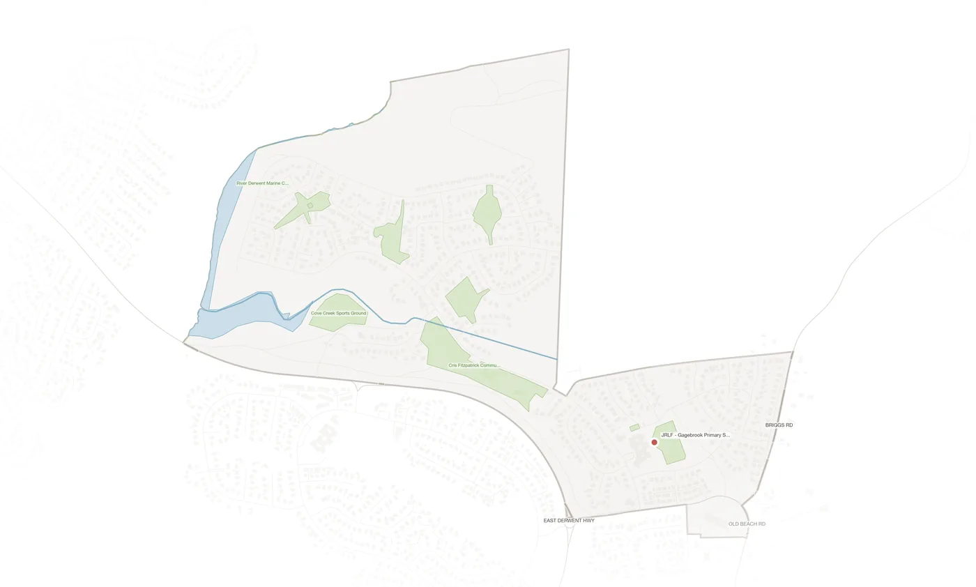 Gagebrook urban fabric map