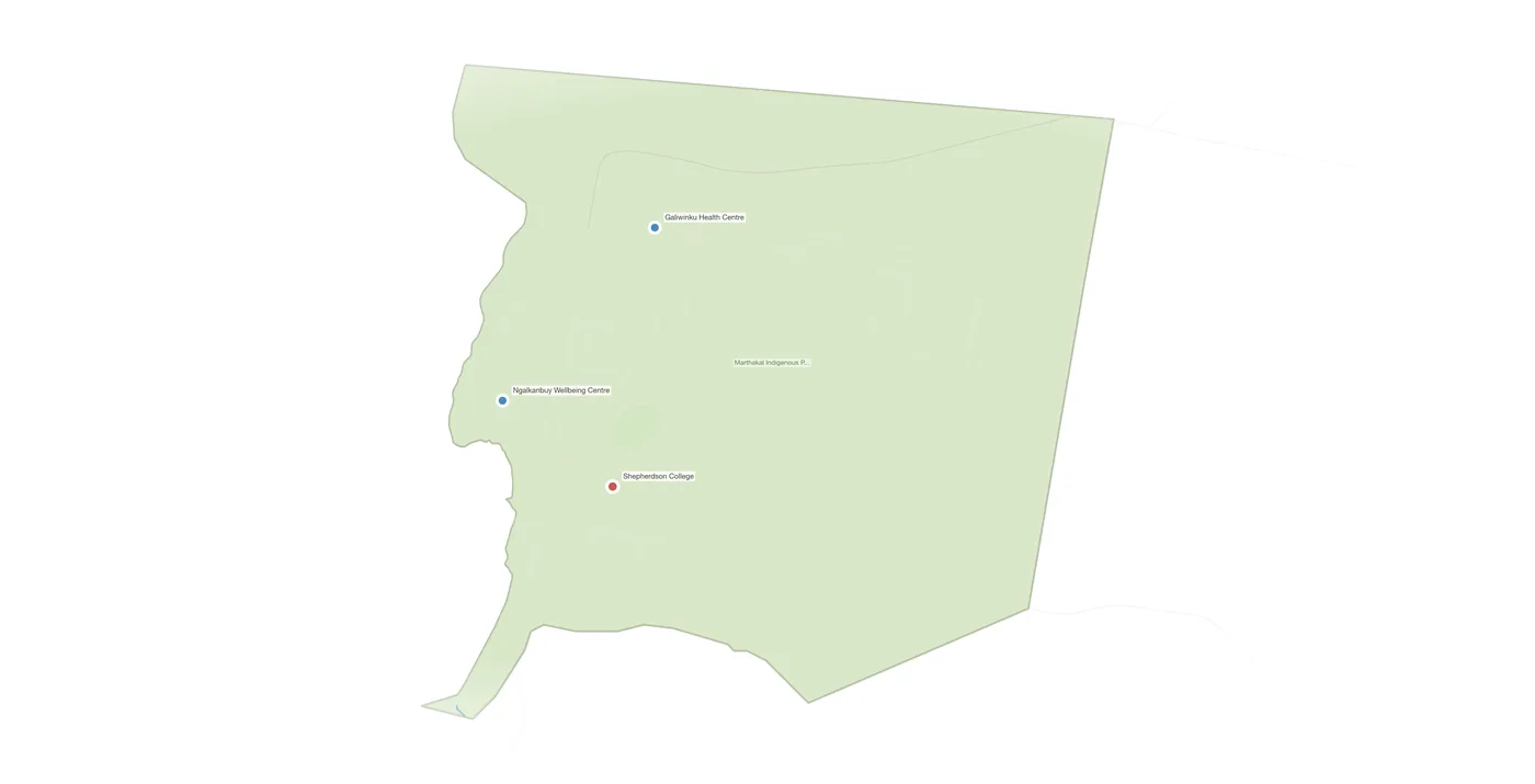 Galiwinku urban fabric map