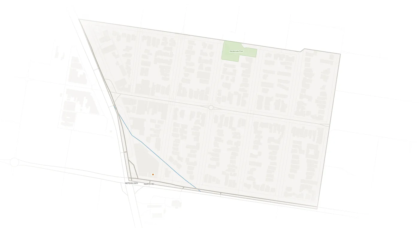 Gardenvale urban fabric map