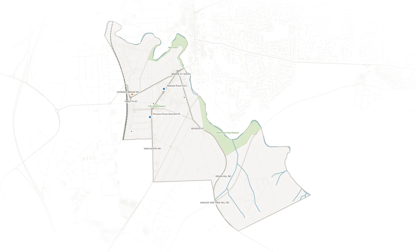 Gawler South urban fabric map
