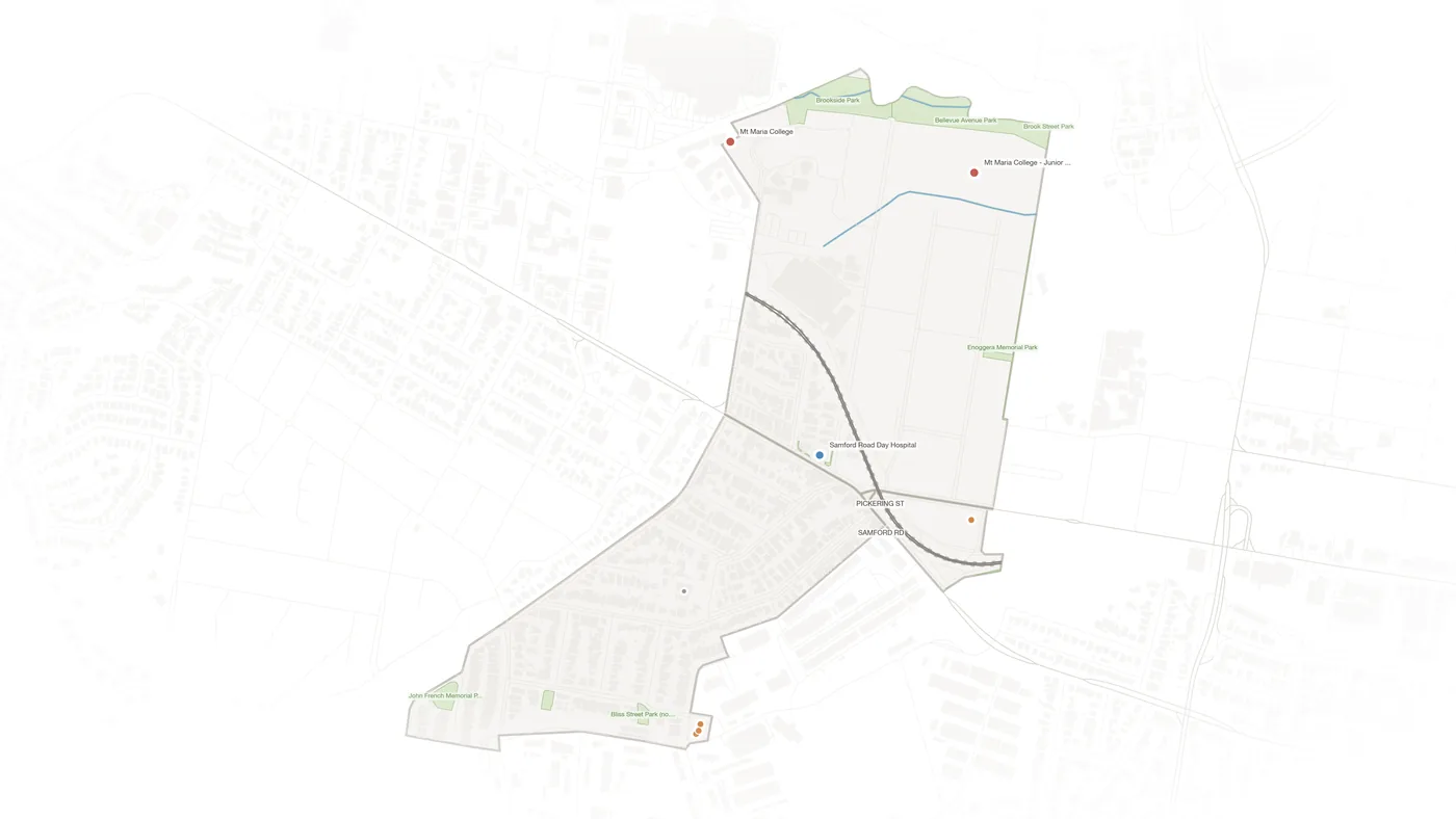 Gaythorne urban fabric map