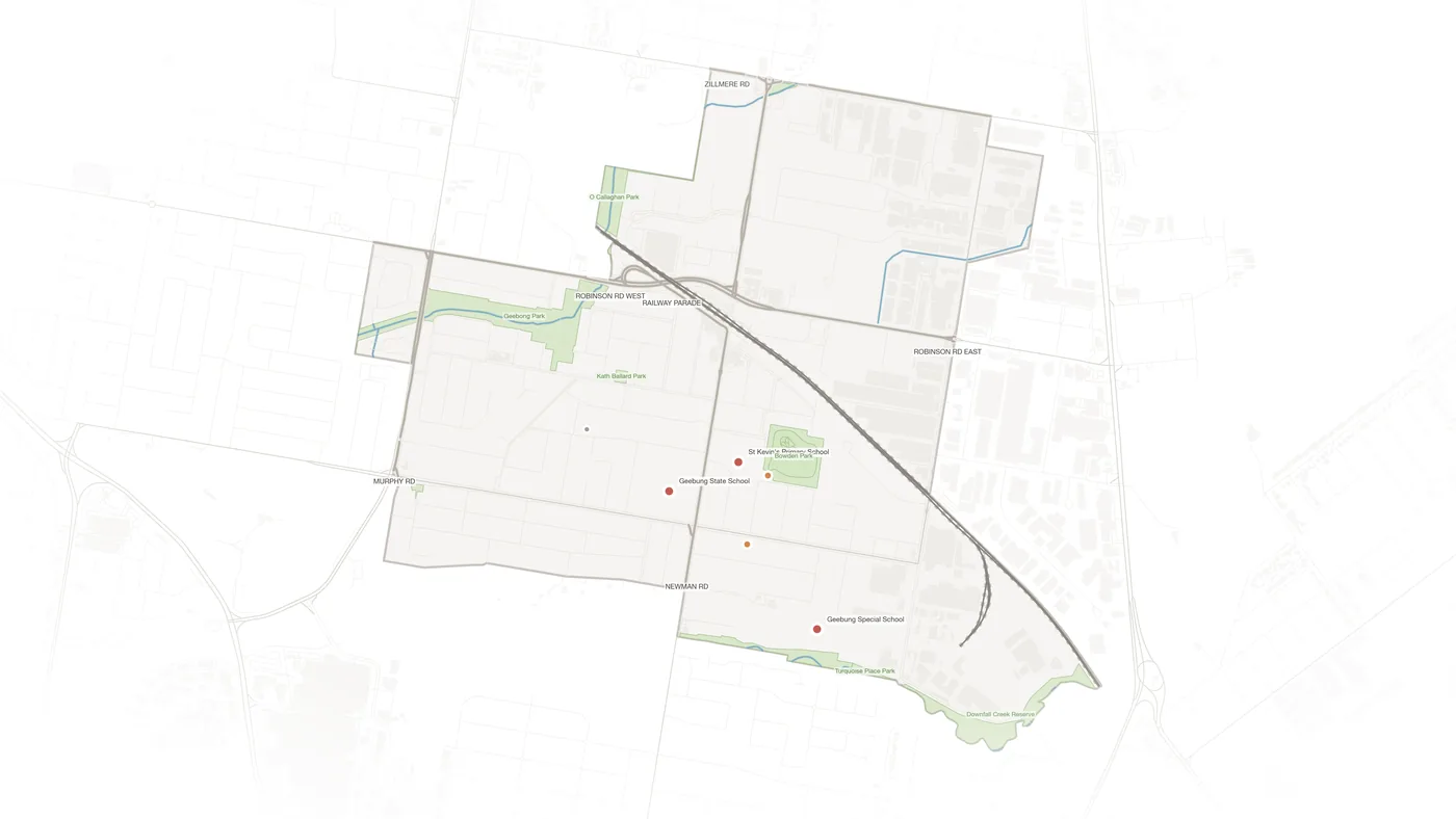 Geebung urban fabric map
