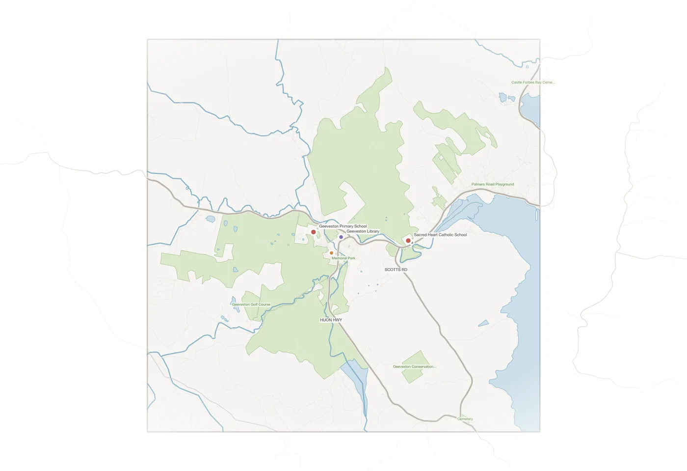 Geeveston urban fabric map