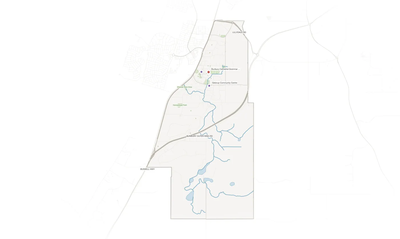 Gelorup urban fabric map