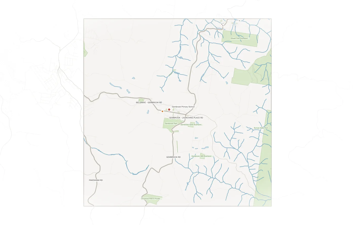 Gembrook urban fabric map