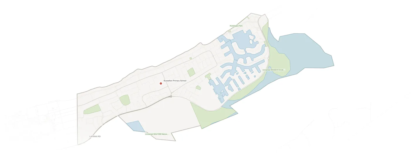 Geographe urban fabric map