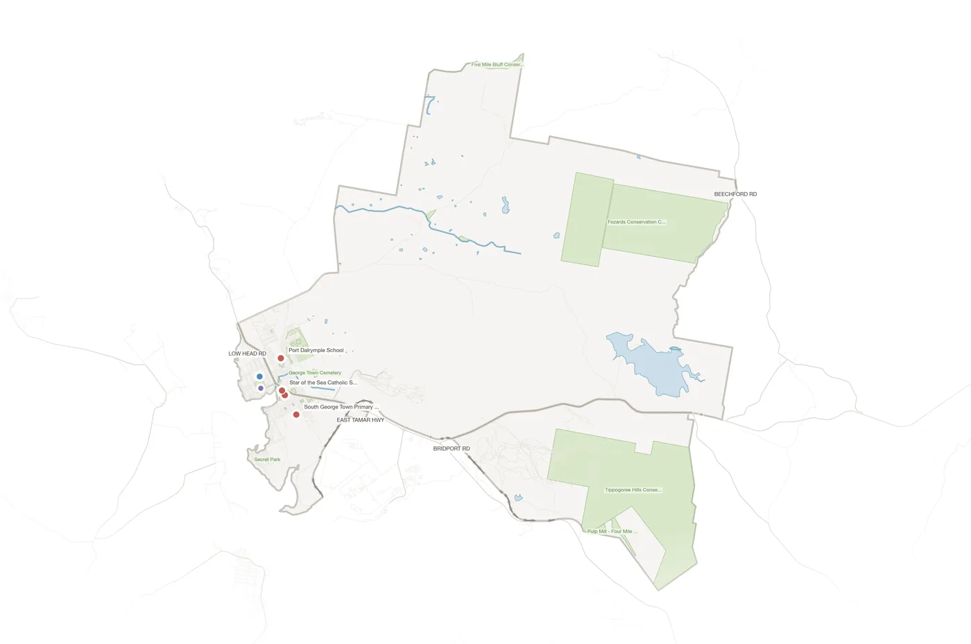 George Town urban fabric map