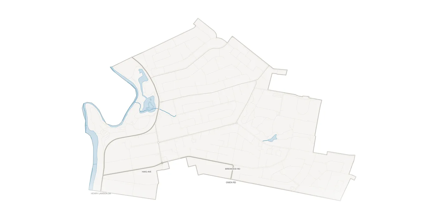Georges Hall urban fabric map