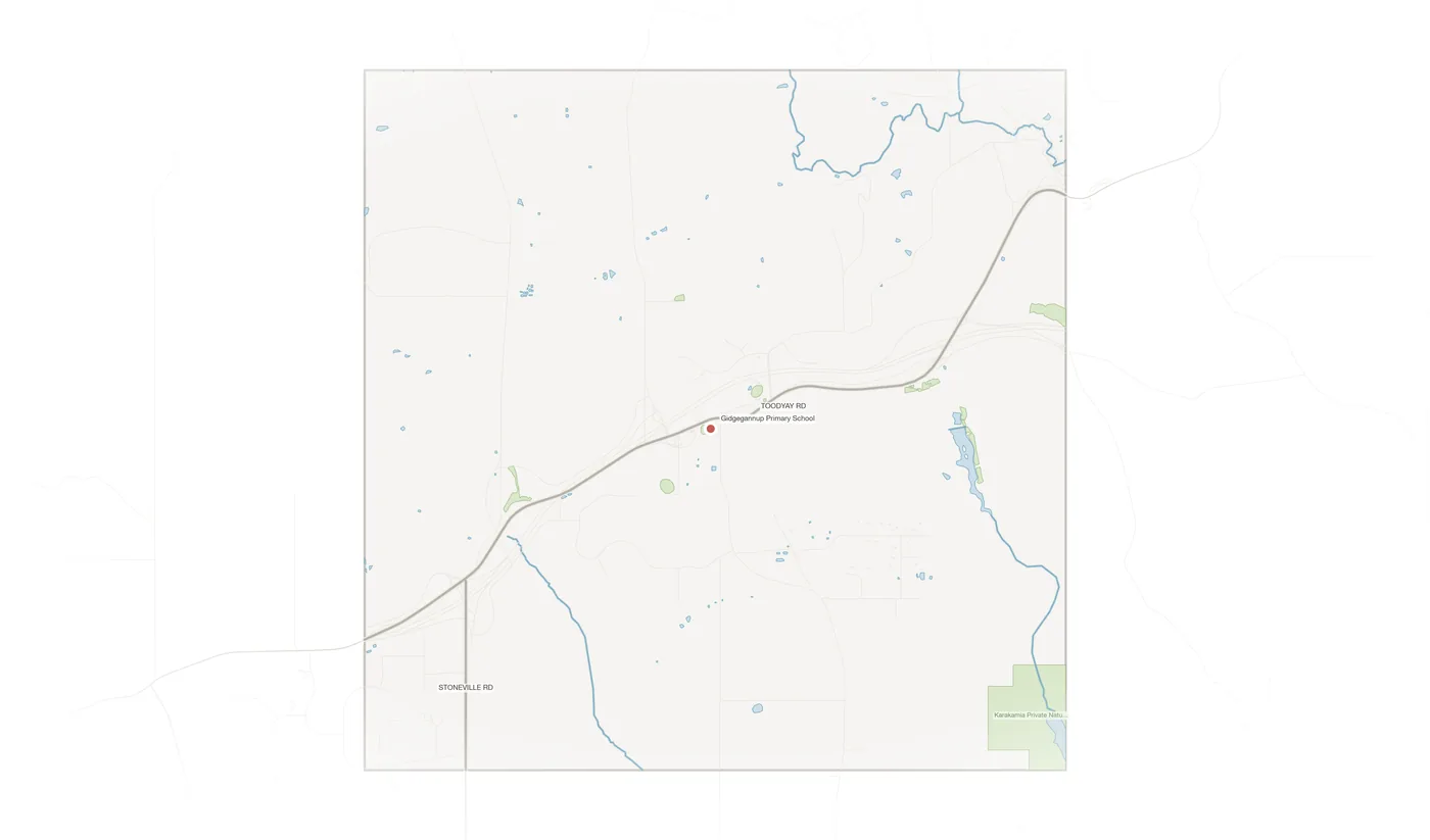 Gidgegannup urban fabric map