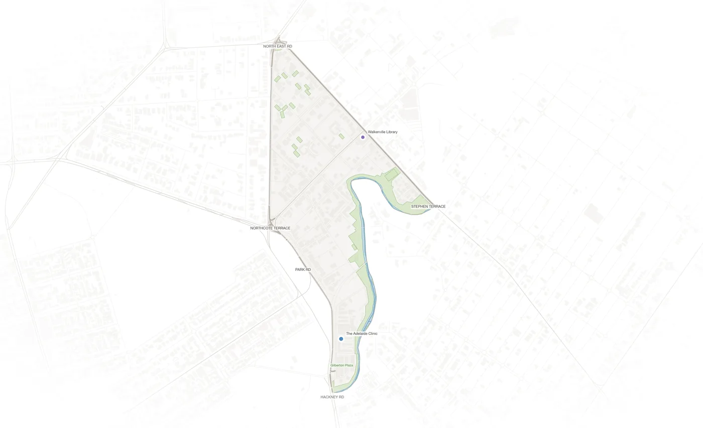 Gilberton urban fabric map