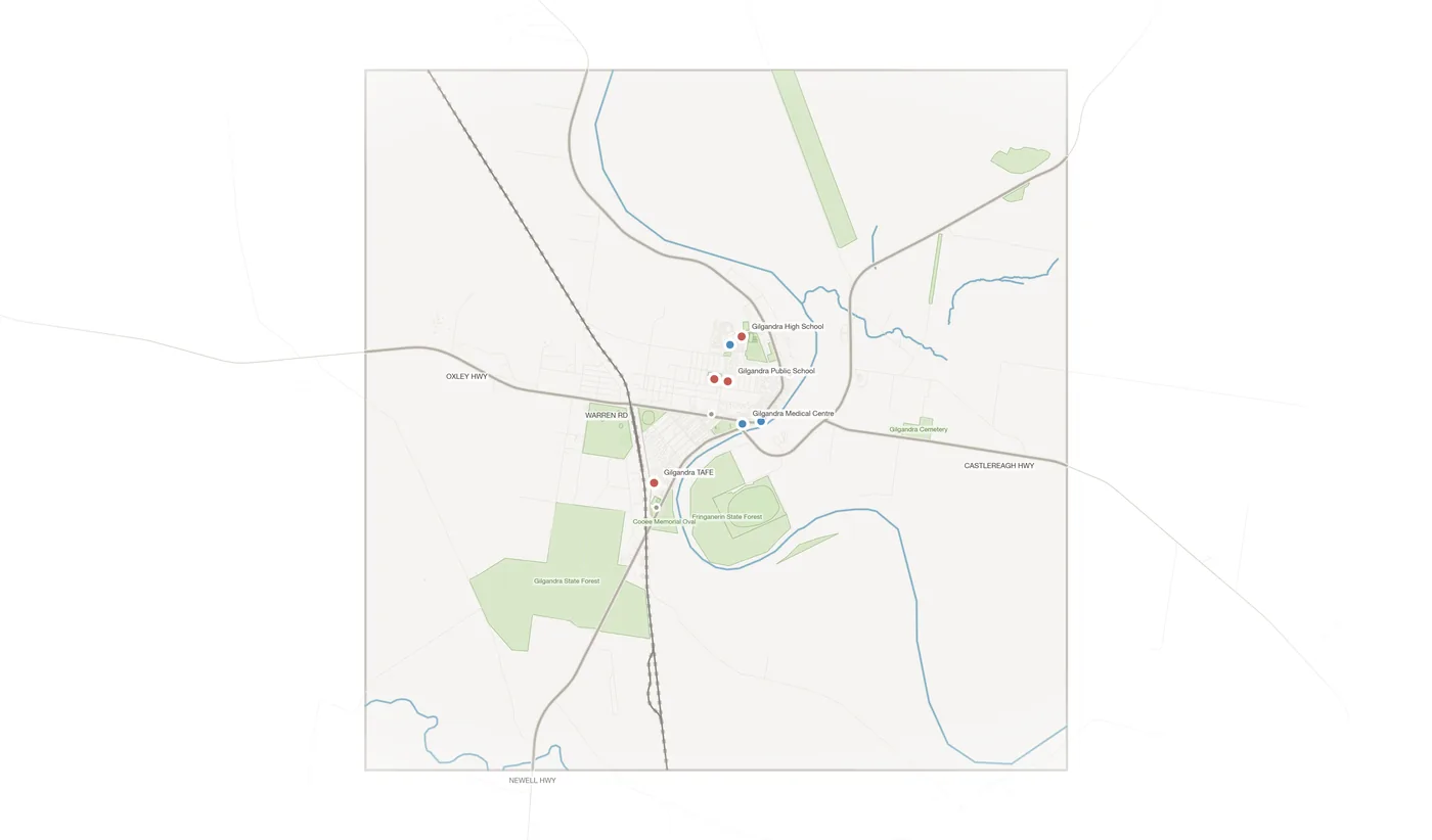 Gilgandra urban fabric map