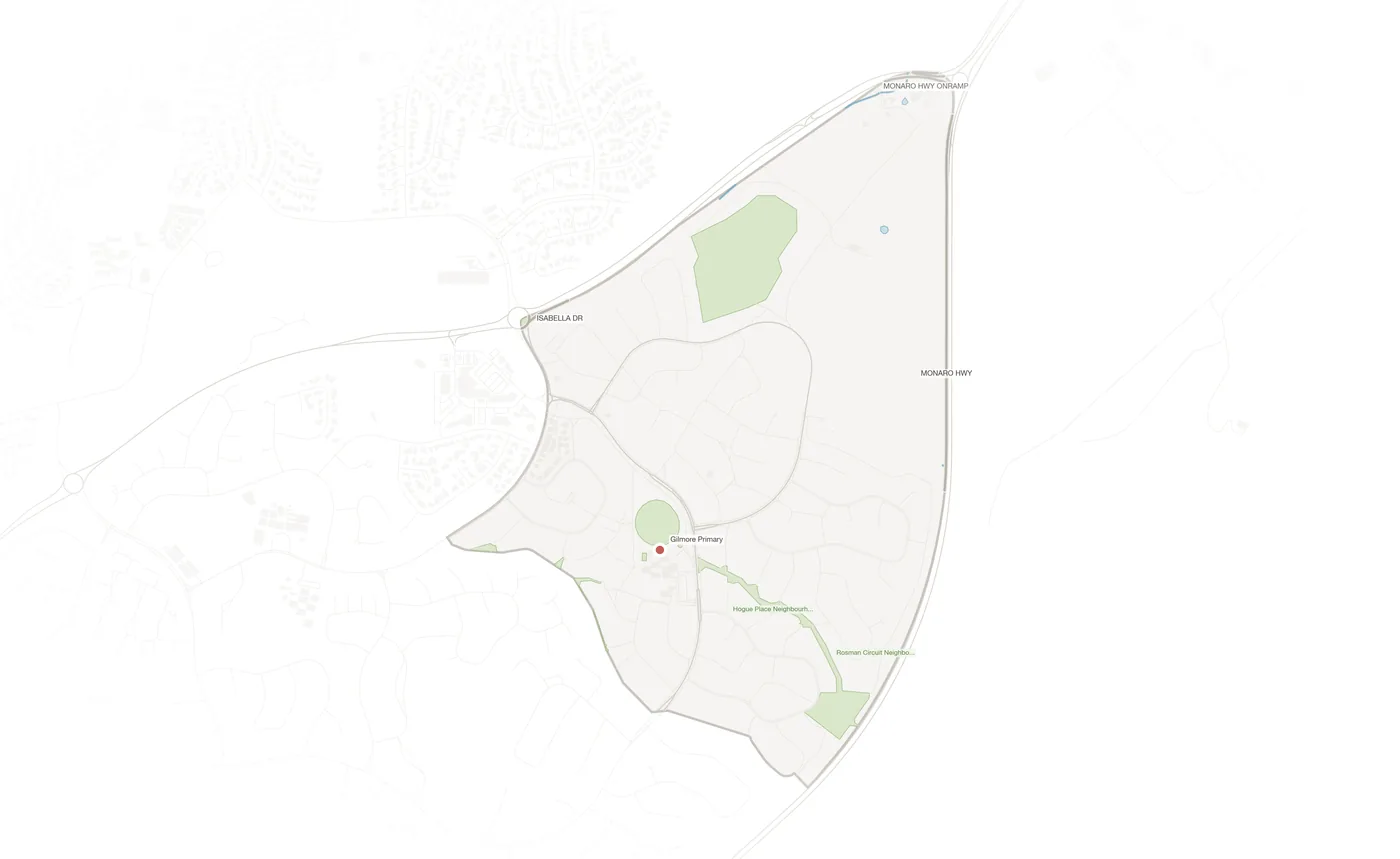 Gilmore urban fabric map