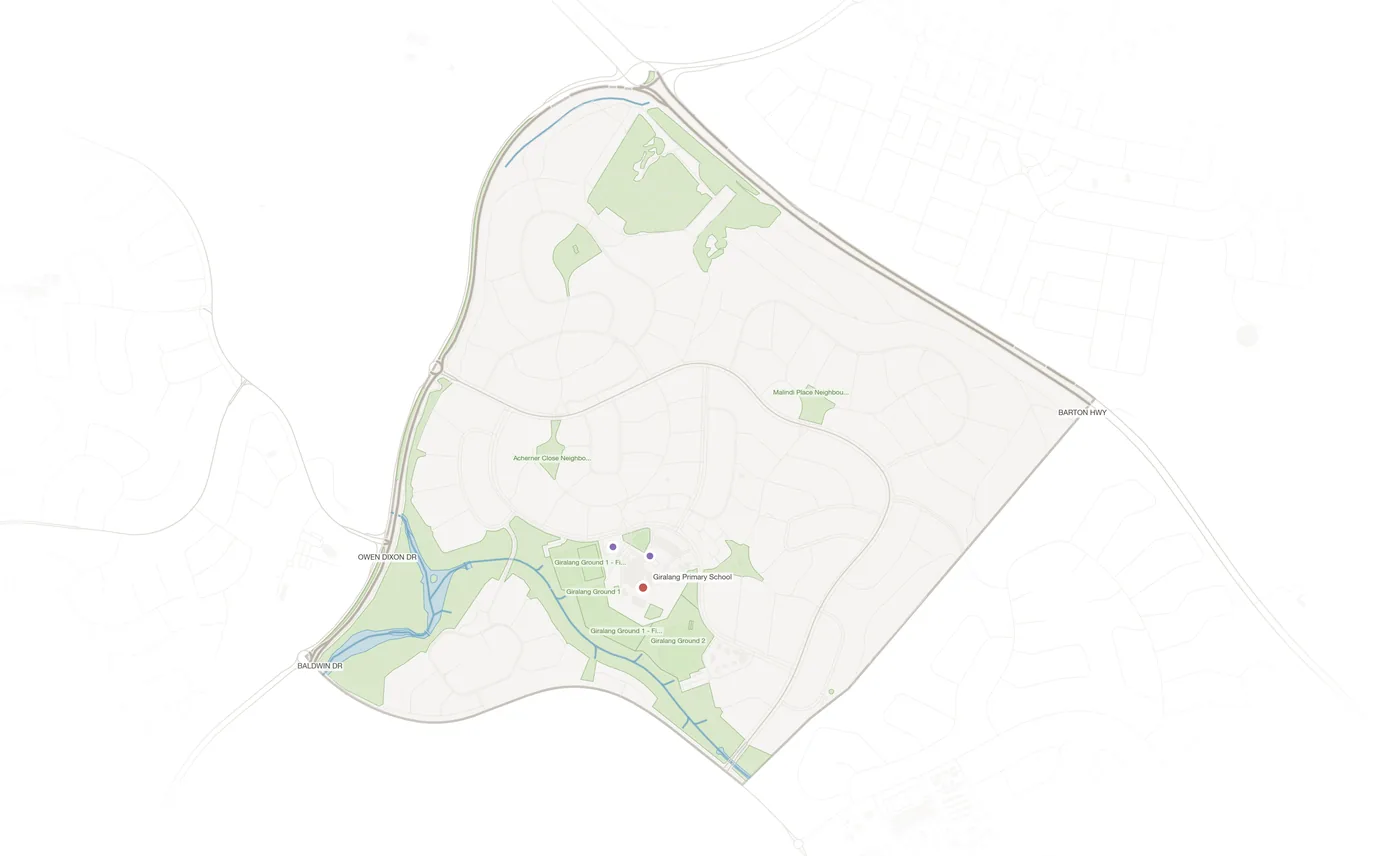 Giralang urban fabric map