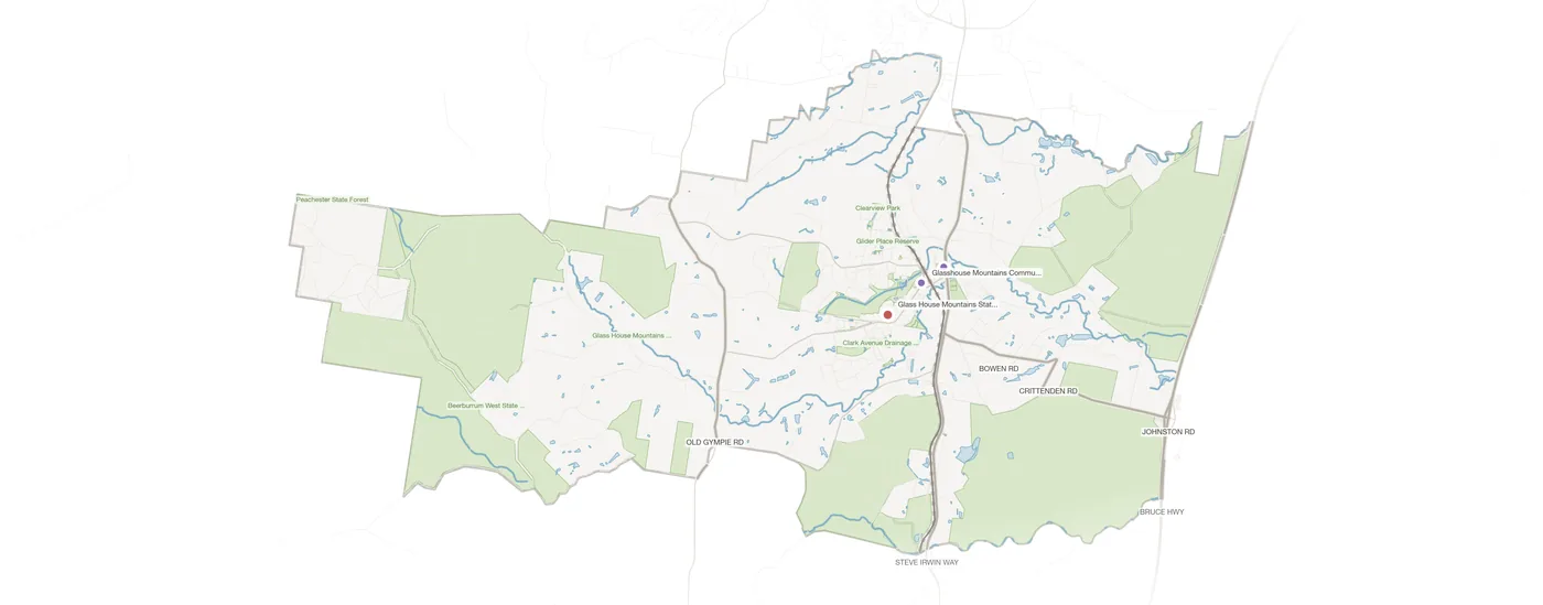 Glass House Mountains urban fabric map
