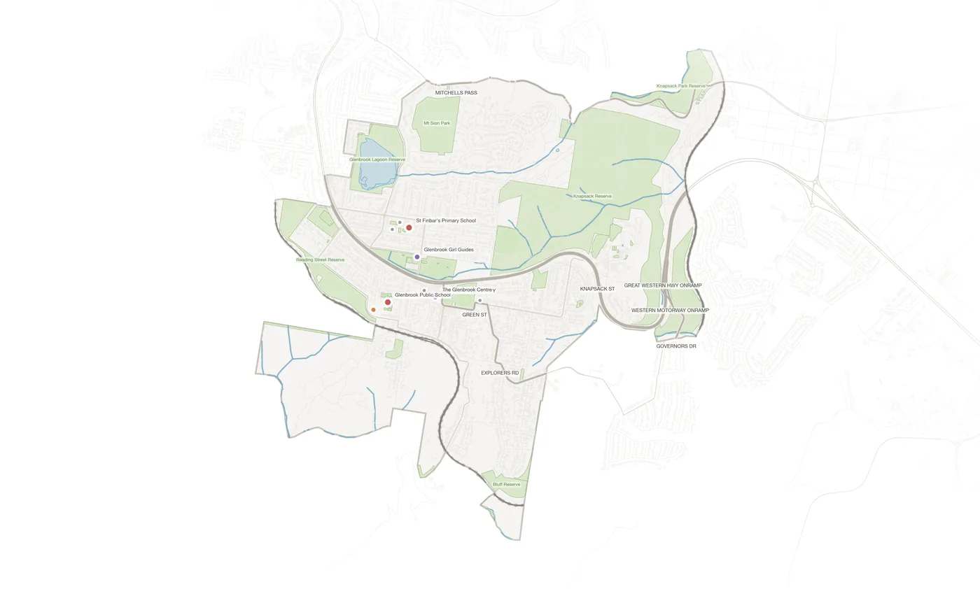 Glenbrook urban fabric map