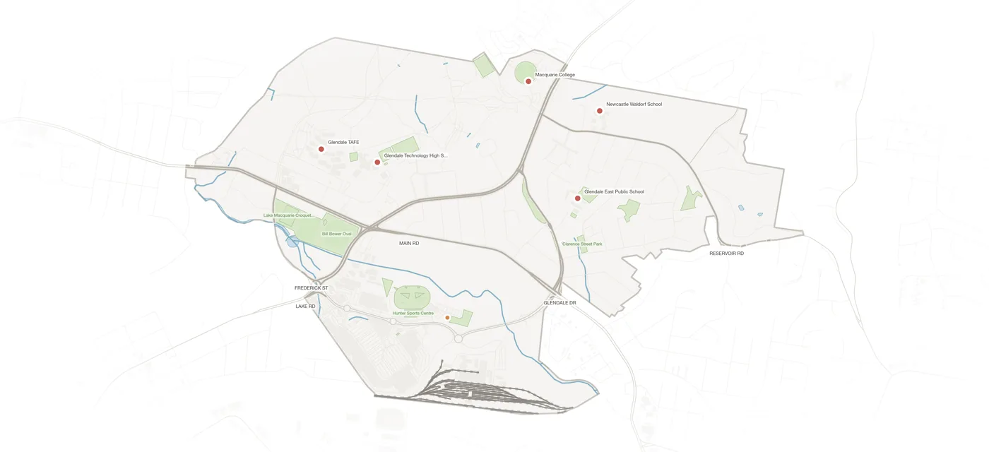 Glendale urban fabric map