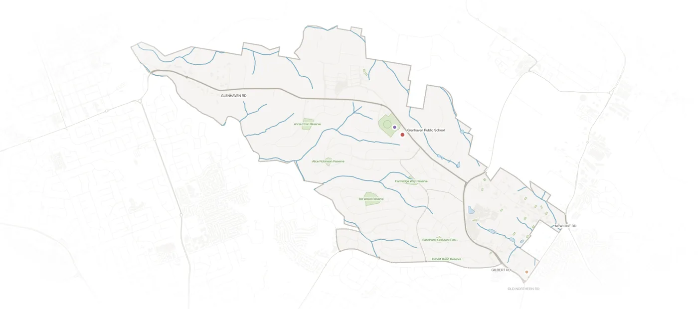 Glenhaven urban fabric map