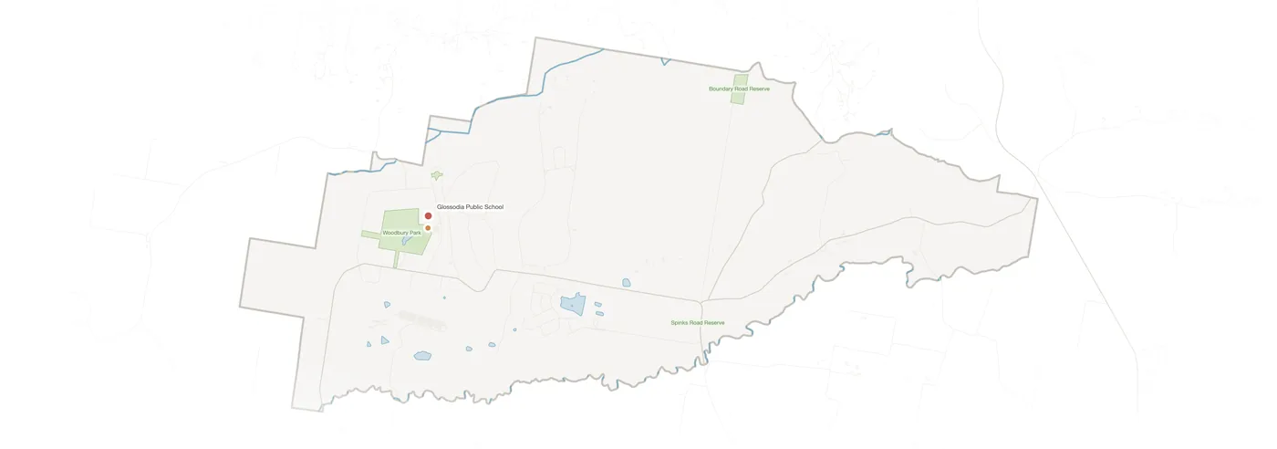 Glossodia urban fabric map