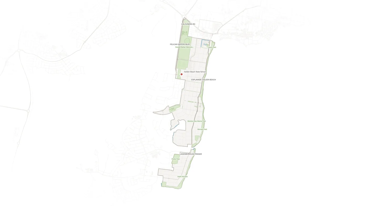 Golden Beach urban fabric map