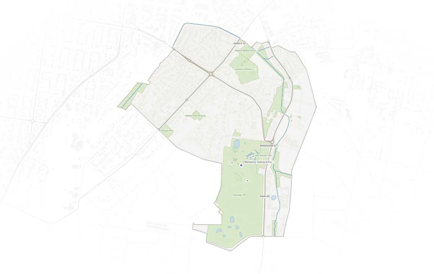 Golden Point urban fabric map