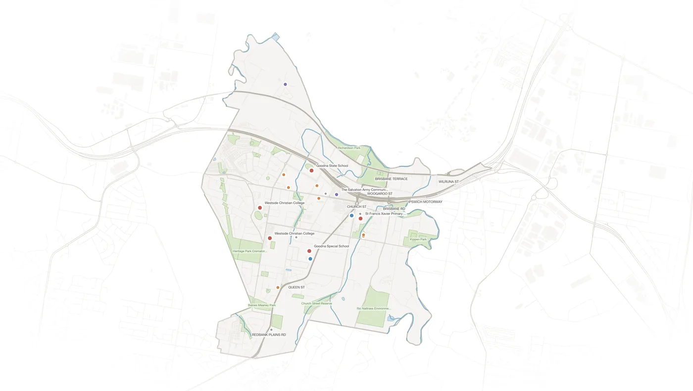 Goodna urban fabric map