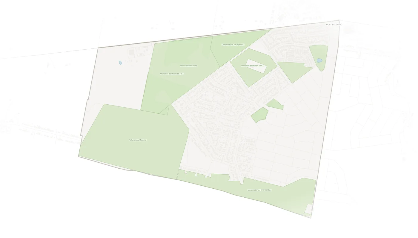 Goolwa Beach urban fabric map